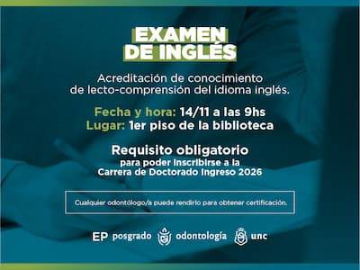 Examen de idioma inglés.